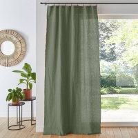 Штора Из 100 осветленного льна Onega 350 x 135 см зеленый LA REDOUTE INTERIEURS  фото, kupilegko.ru